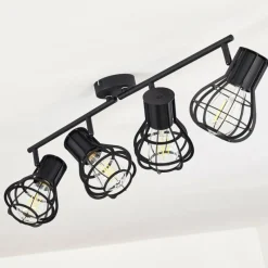 hofstein Plafonnier Gainesville Noir, 4 lumières