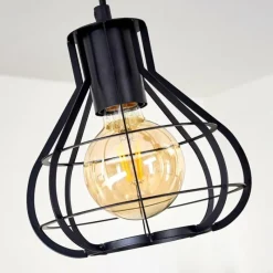 Lampes Vintages & Rétros-hofstein Plafonnier Gainsville Noir, 4 lumières