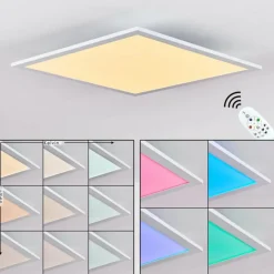 hofstein Plafonnier Gallitos LED Blanc, 1 lumière, Télécommandes, Changeur de couleurs