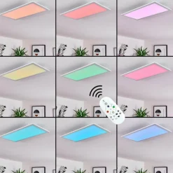 hofstein Plafonnier Gallitos LED Blanc, 1 lumière, Télécommandes, Changeur de couleurs