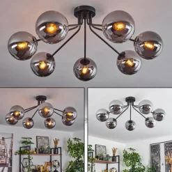 hofstein Plafonnier Gastor Noir, 7 lumières