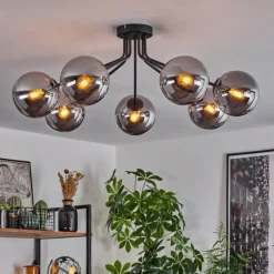 hofstein Plafonnier Gastor Noir, 7 lumières