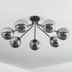 hofstein Plafonnier Gastor Noir, 7 lumières