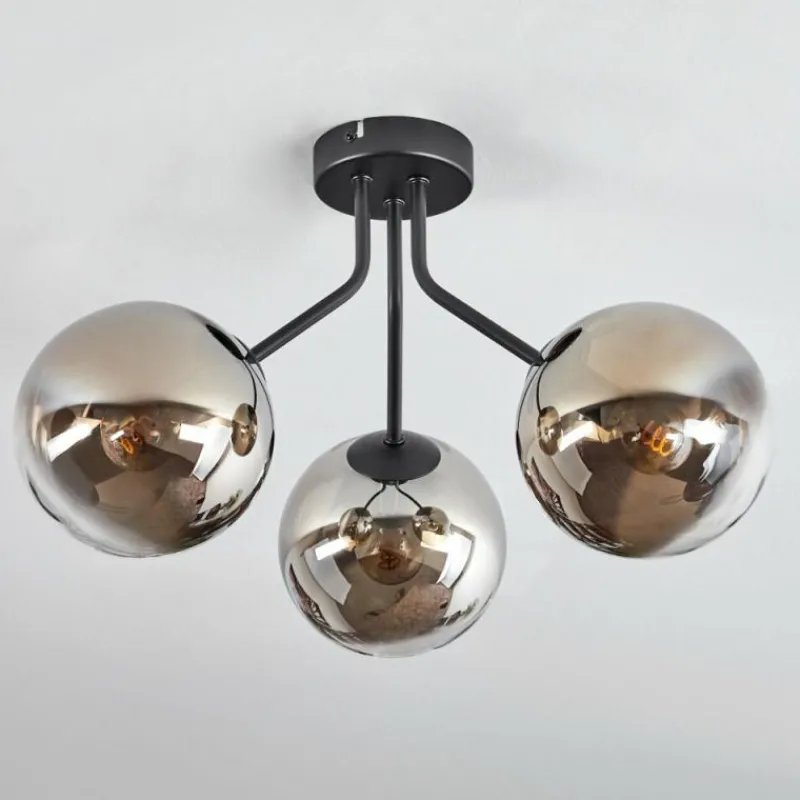 hofstein Plafonnier Gastor Noir, 3 lumières