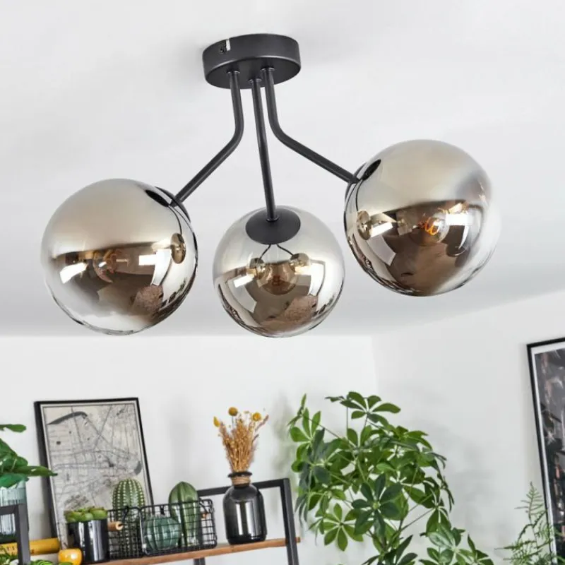 hofstein Plafonnier Gastor Noir, 3 lumières