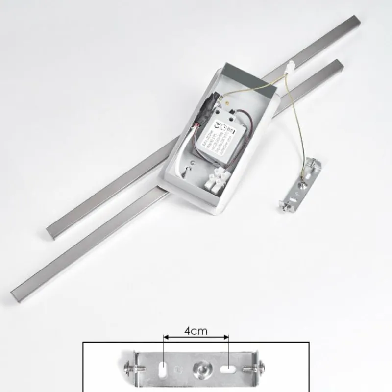 hofstein Plafonnier Georgina LED Chrome, 2 lumières* Éclairage Led