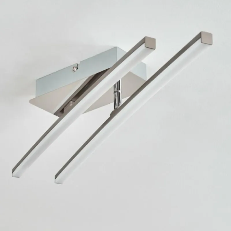 hofstein Plafonnier Georgina LED Chrome, 2 lumières* Éclairage Led