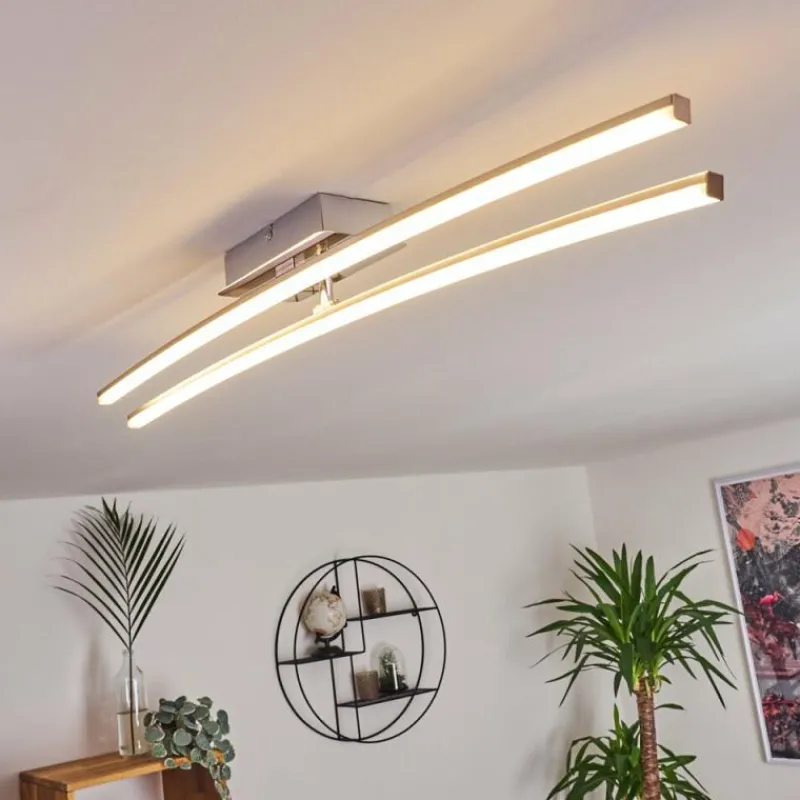 hofstein Plafonnier Georgina LED Chrome, 2 lumières