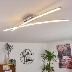 hofstein Plafonnier Georgina LED Chrome, 2 lumières