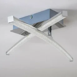 hofstein Plafonnier Georgina LED Chrome, 2 lumières