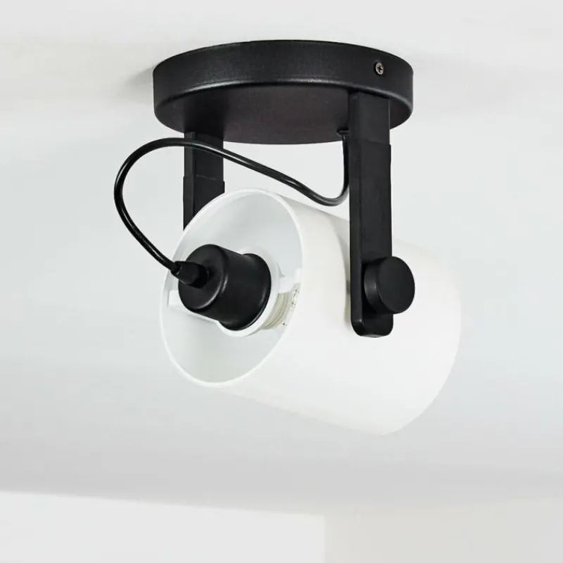 Lampes En Tissu-hofstein Plafonnier Gibraltar Noir, 1 lumière