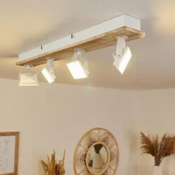 Luminaires Scandinaves-hofstein Plafonnier Giresta LED Blanc, 4 lumières