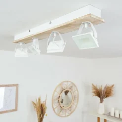 Luminaires Scandinaves-hofstein Plafonnier Giresta LED Blanc, 4 lumières