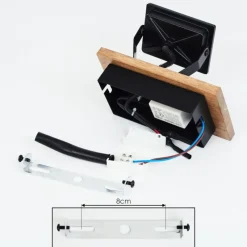 Luminaires Scandinaves-hofstein Plafonnier Giresta LED Brun, Noir, 1 lumière