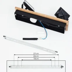 Luminaires Scandinaves-hofstein Plafonnier Giresta LED Brun, Noir, 2 lumières