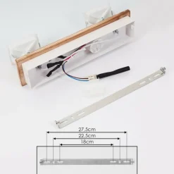 Luminaires Scandinaves-hofstein Plafonnier Giresta LED Écru, Blanc, 2 lumières