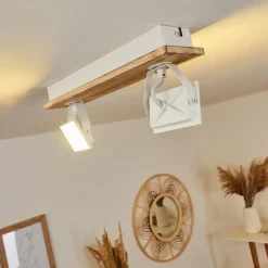 Luminaires Scandinaves-hofstein Plafonnier Giresta LED Écru, Blanc, 2 lumières