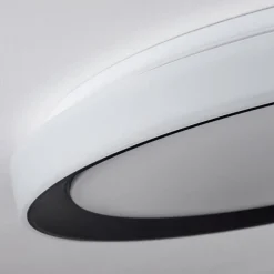 hofstein Plafonnier Gladstone LED Noir, Blanc, 1 lumière, Télécommandes