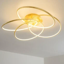 Lampes Dorées-hofstein Plafonnier Glen LED Or, 1 lumière, Télécommandes