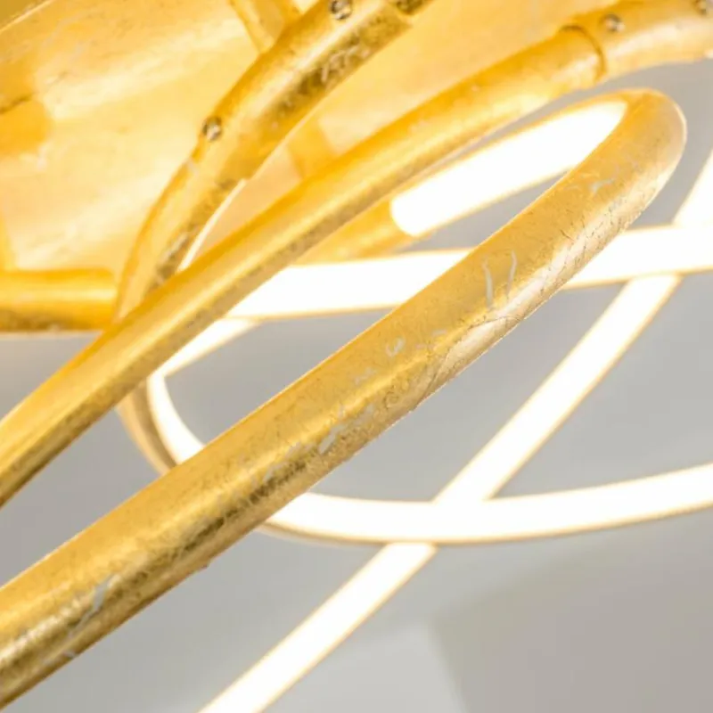 Lampes Dorées-hofstein Plafonnier Glen LED Or, 1 lumière, Télécommandes