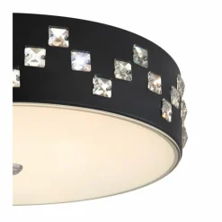 Luminaires Globo Lighting Plafonnier Globo ABELIA LED Noir, 1 lumière