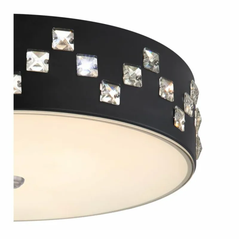 Luminaires Globo Lighting Plafonnier Globo ABELIA LED Noir, 1 lumière