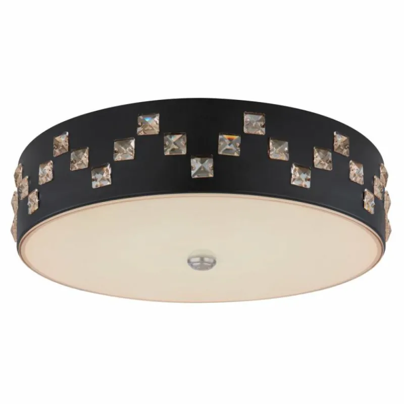 Luminaires Globo Lighting Plafonnier Globo ABELIA LED Noir, 1 lumière