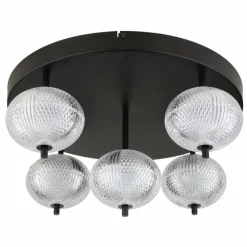 Luminaires Globo Lighting Plafonnier Globo AIDA LED Noir, 5 lumières* Éclairage Led