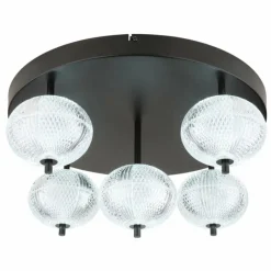Luminaires Globo Lighting Plafonnier Globo AIDA LED Noir, 5 lumières* Éclairage Led