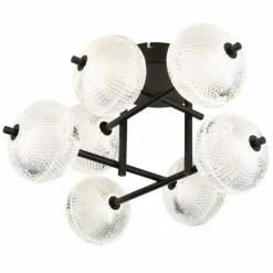 Luminaires Globo Lighting Plafonnier Globo AIDA LED Noir, 7 lumières* Éclairage Led