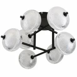 Luminaires Globo Lighting Plafonnier Globo AIDA LED Noir, 7 lumières* Éclairage Led