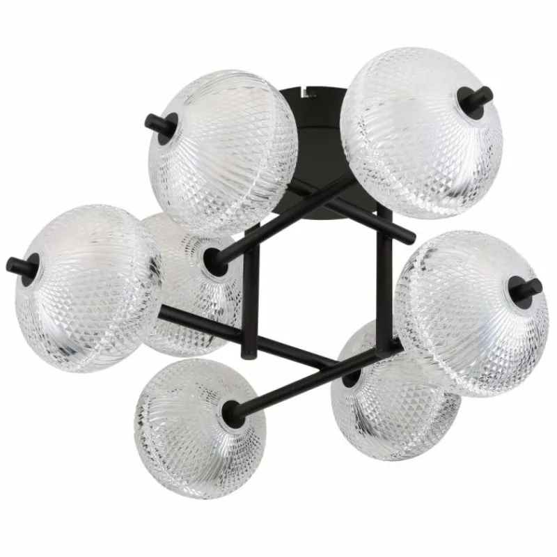 Luminaires Globo Lighting Plafonnier Globo AIDA LED Noir, 7 lumières* Éclairage Led