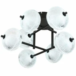 Luminaires Globo Lighting Plafonnier Globo AIDA LED Noir, 7 lumières* Éclairage Led