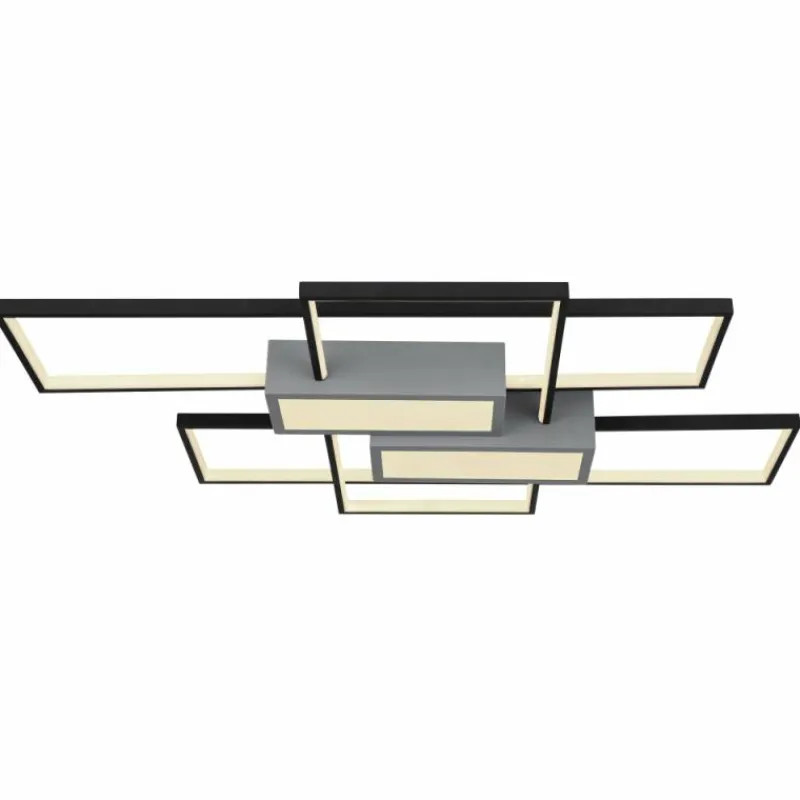 Luminaires Globo Lighting Plafonnier Globo AIGINA LED Noir, 1 lumière, Télécommandes* Éclairage Led