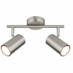 Luminaires Globo Lighting Plafonnier Globo ALLVI Nickel mat, 2 lumières* Spots Et Projecteurs