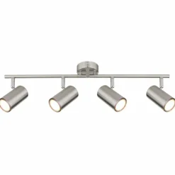 Luminaires Globo Lighting Plafonnier Globo ALLVI Nickel mat, 4 lumières* Spots Et Projecteurs