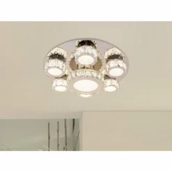 Lampe Turque-Luminaires Globo Lighting Plafonnier Globo AMUR LED Chrome, 1 lumière