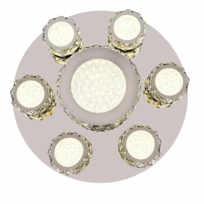 Lampe Turque-Luminaires Globo Lighting Plafonnier Globo AMUR LED Chrome, 1 lumière