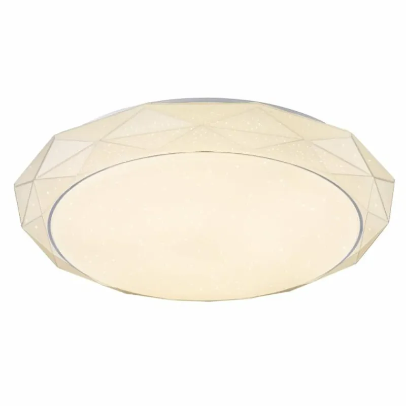 Luminaires Globo Lighting Plafonnier Globo Andi LED Blanc, 2 lumières, Télécommandes, Changeur de couleurs* Éclairage Led