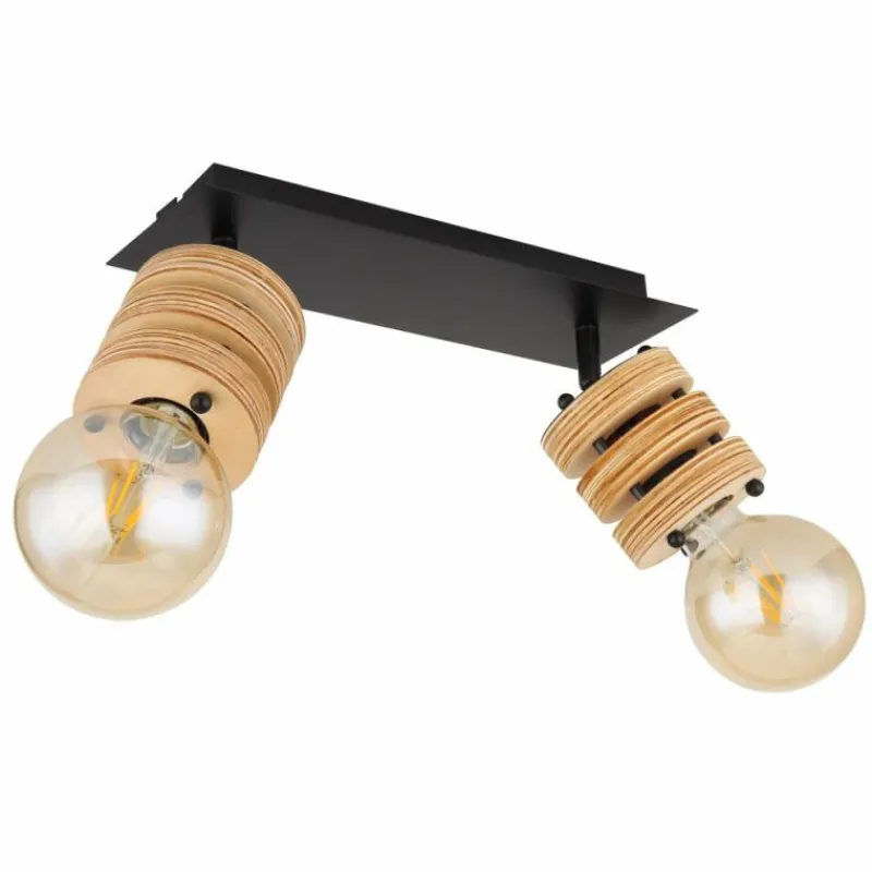 Luminaires Scandinaves-Luminaires Globo Lighting Plafonnier Globo ANGELINE Noir, 2 lumières