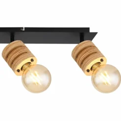 Luminaires Scandinaves-Luminaires Globo Lighting Plafonnier Globo ANGELINE Noir, 4 lumières