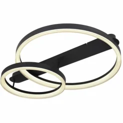 Luminaires Globo Lighting Plafonnier Globo AUGUSTO LED Or, Noir, 2 lumières, Télécommandes, Changeur de couleurs