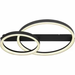 Luminaires Globo Lighting Plafonnier Globo AUGUSTO LED Or, Noir, 2 lumières, Télécommandes, Changeur de couleurs