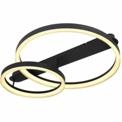 Luminaires Globo Lighting Plafonnier Globo AUGUSTO LED Or, Noir, 2 lumières, Télécommandes, Changeur de couleurs