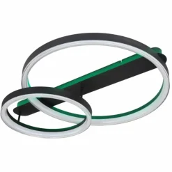 Luminaires Globo Lighting Plafonnier Globo AUGUSTO LED Or, Noir, 2 lumières, Télécommandes, Changeur de couleurs