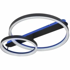 Luminaires Globo Lighting Plafonnier Globo AUGUSTO LED Or, Noir, 2 lumières, Télécommandes, Changeur de couleurs