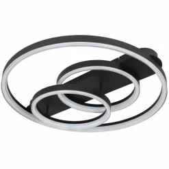 Luminaires Globo Lighting Plafonnier Globo AUGUSTO LED Or, Noir, 2 lumières, Télécommandes, Changeur de couleurs