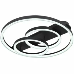 Luminaires Globo Lighting Plafonnier Globo AUGUSTO LED Or, Noir, 2 lumières, Télécommandes, Changeur de couleurs