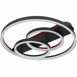 Luminaires Globo Lighting Plafonnier Globo AUGUSTO LED Or, Noir, 2 lumières, Télécommandes, Changeur de couleurs