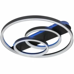 Luminaires Globo Lighting Plafonnier Globo AUGUSTO LED Or, Noir, 2 lumières, Télécommandes, Changeur de couleurs